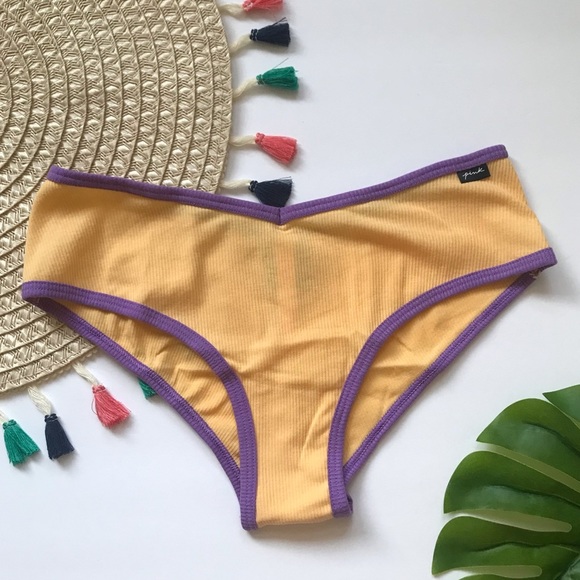 Victoria’s Secret PINK Ribbed Cheekster Panty Honeycomb NEW - Picture 3 of 3